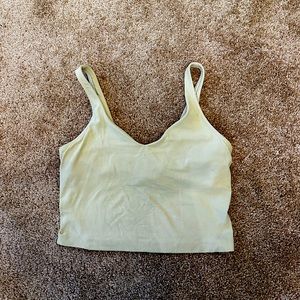 Lululemon align crop tank with built in bra, gently used, size 8.